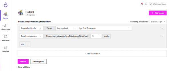Using Saved Segments in Drip Behavioral Segmentation